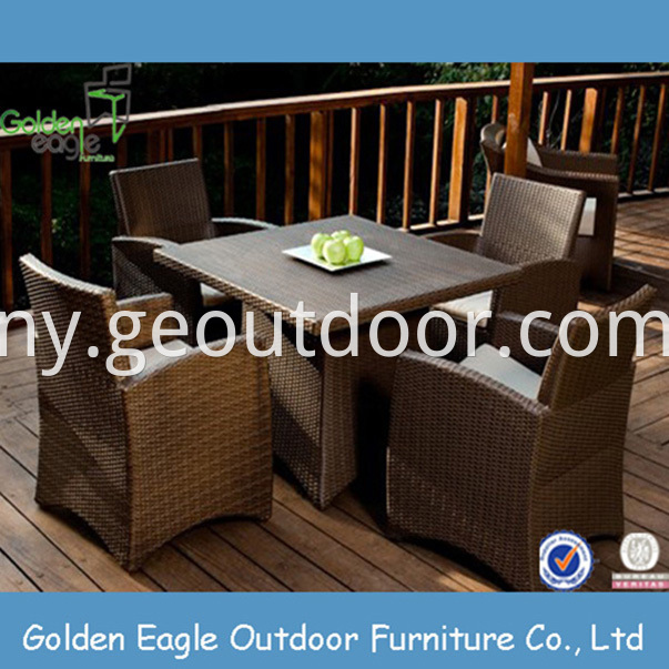 outdoor aluminium square patio dining set